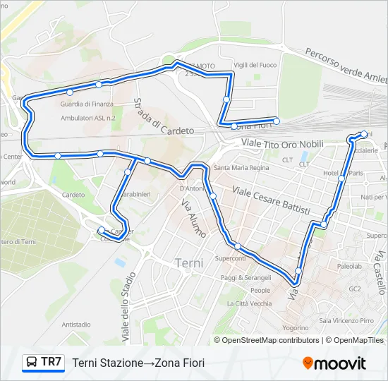 TR7 Bus Line Map