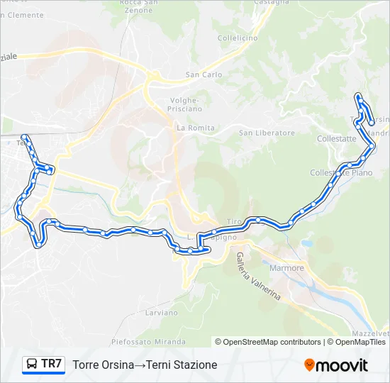 TR7 Bus Line Map