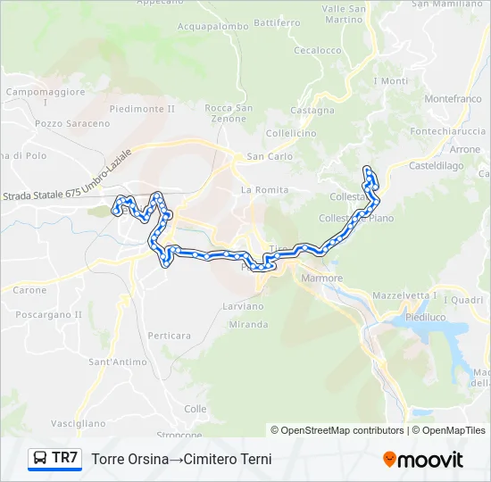 TR7 Bus Line Map