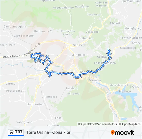 TR7 Bus Line Map