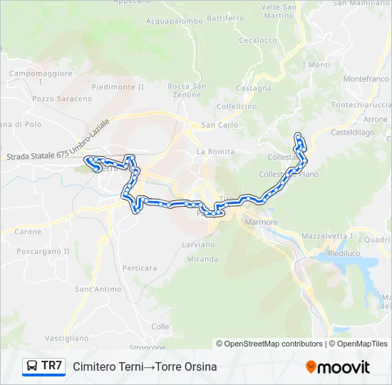 TR7 Bus Line Map