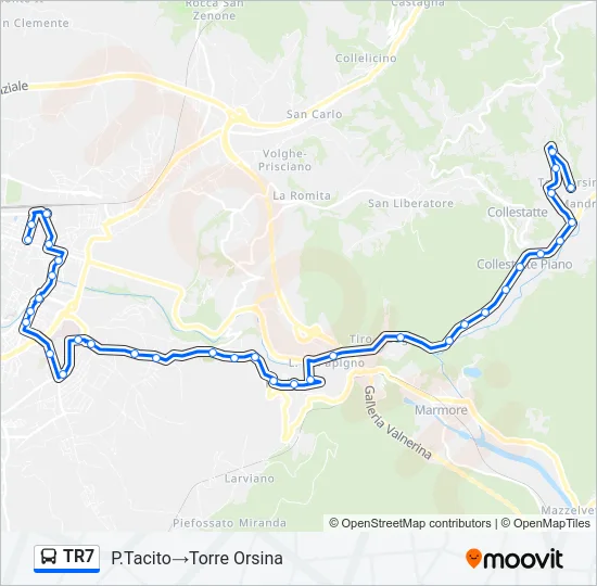 TR7 Bus Line Map