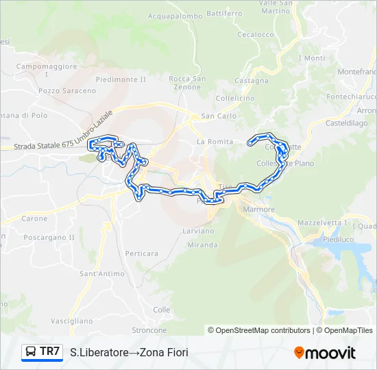 TR7 Bus Line Map