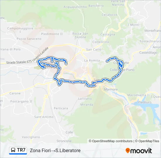 TR7 Bus Line Map