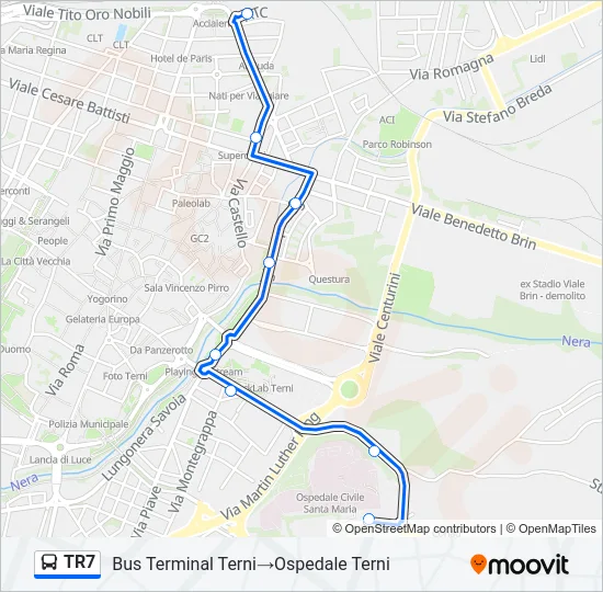 TR7 Bus Line Map