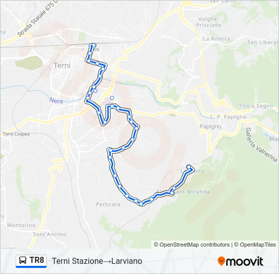 TR8 Bus Line Map