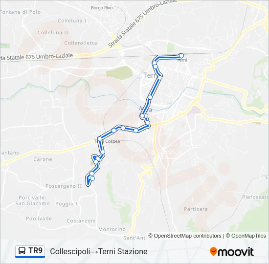 TR9 Bus Line Map