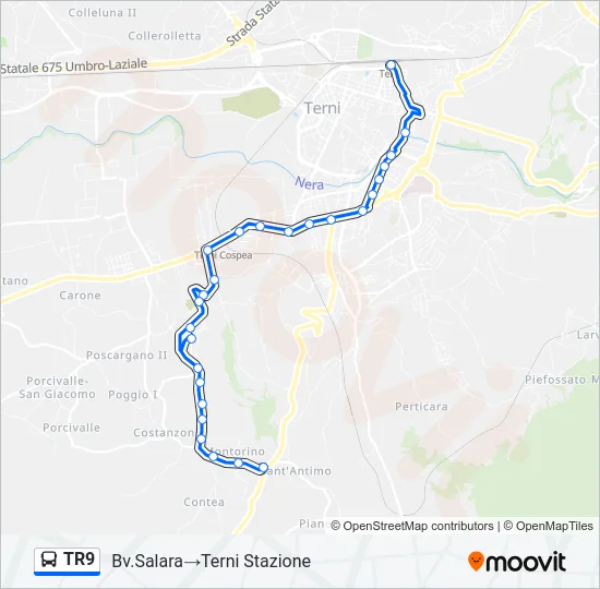 TR9 Bus Line Map