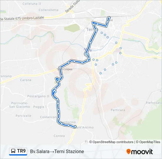 TR9 Bus Line Map