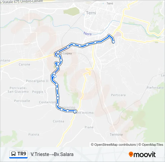 TR9 Bus Line Map