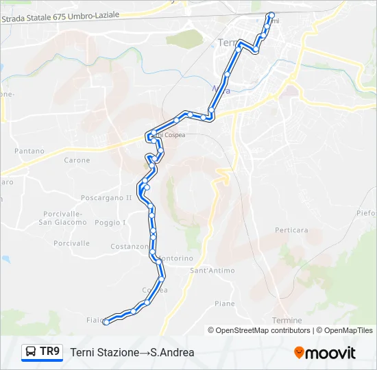 TR9 Bus Line Map