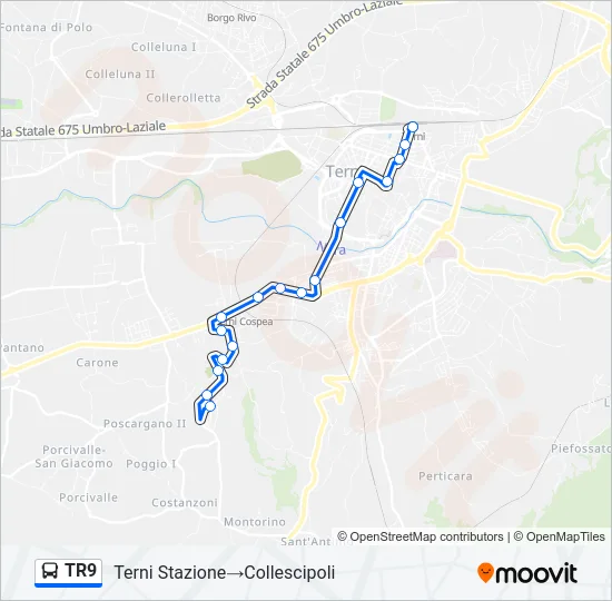 TR9 Bus Line Map
