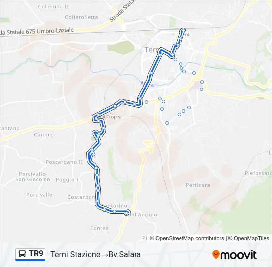 TR9 Bus Line Map