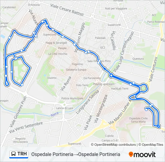 TRH Bus Line Map