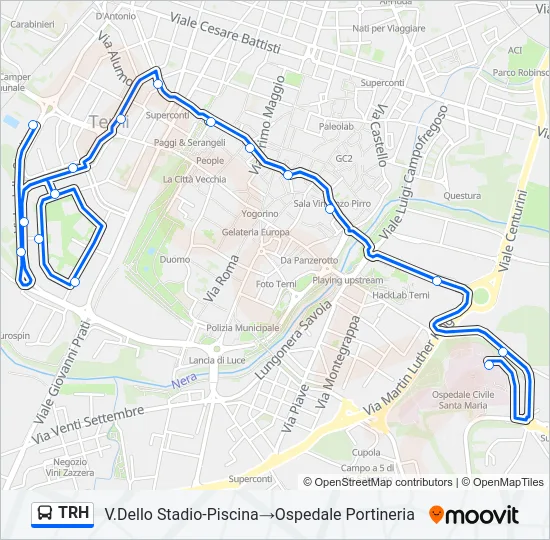TRH Bus Line Map
