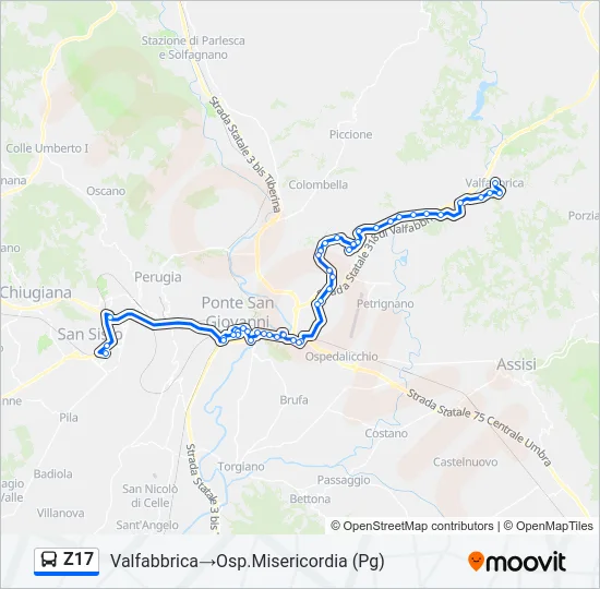 Z17 Bus Line Map