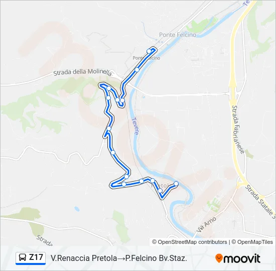 Z17 Bus Line Map
