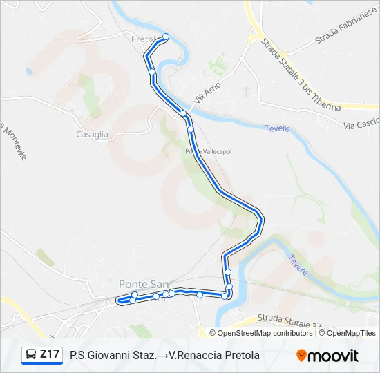 Z17 Bus Line Map