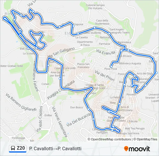 Z20 Bus Line Map