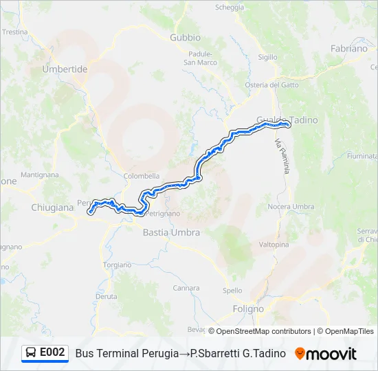 E002 Bus Line Map