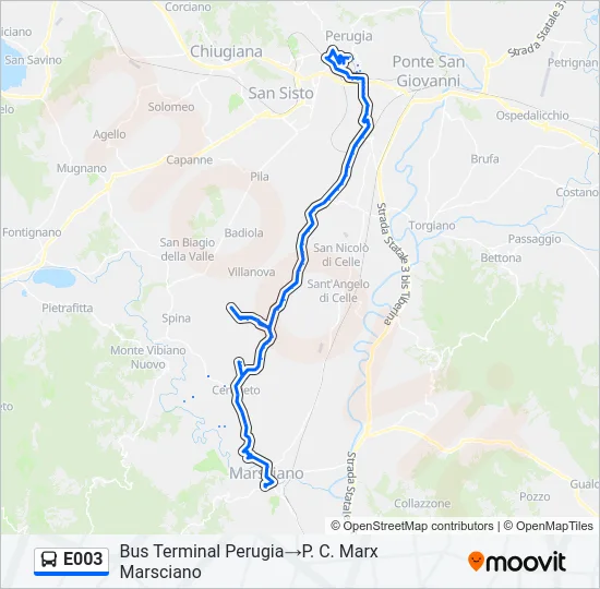 E003 Bus Line Map
