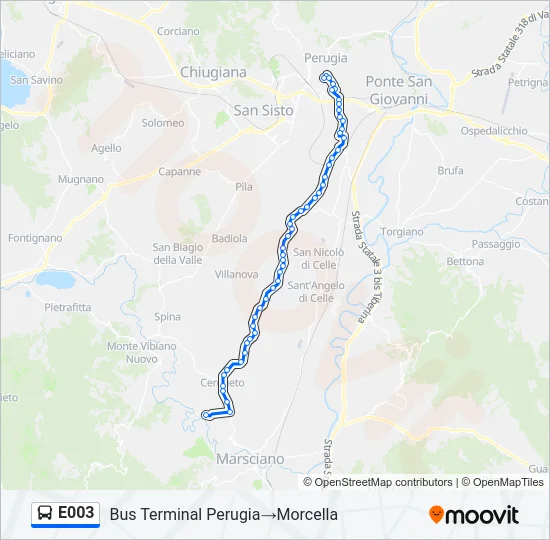 E003 Bus Line Map