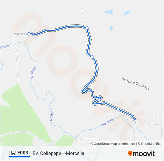 E003 Bus Line Map