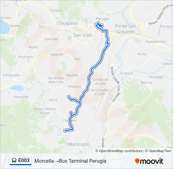 E003 Bus Line Map