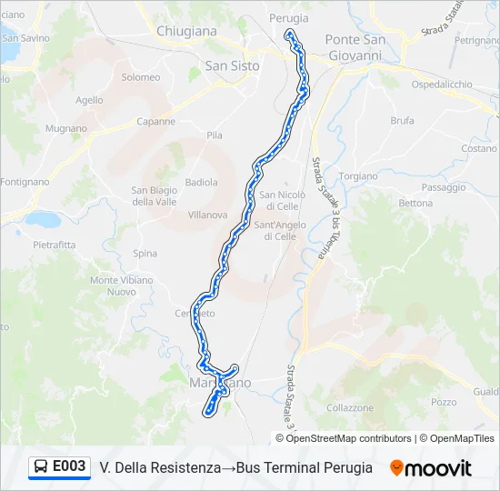 E003 Bus Line Map
