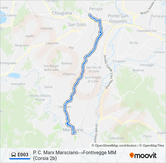 E003 Bus Line Map