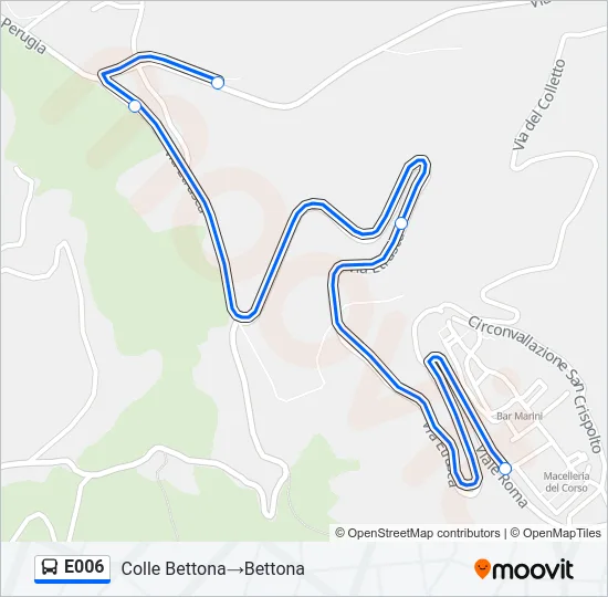 E006 Bus Line Map