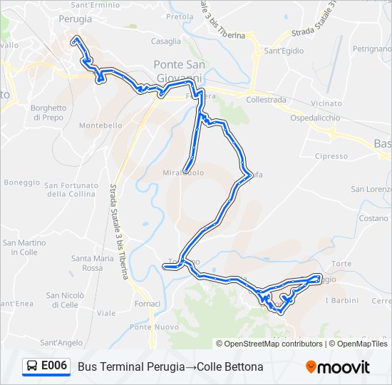 E006 bus Line Map