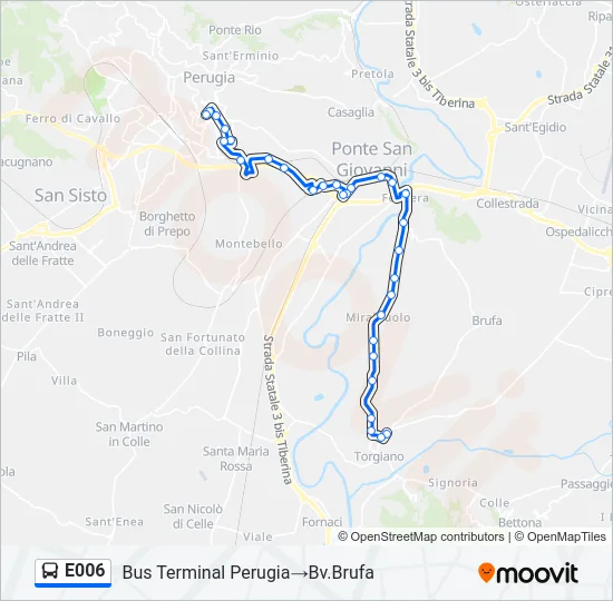 E006 Bus Line Map