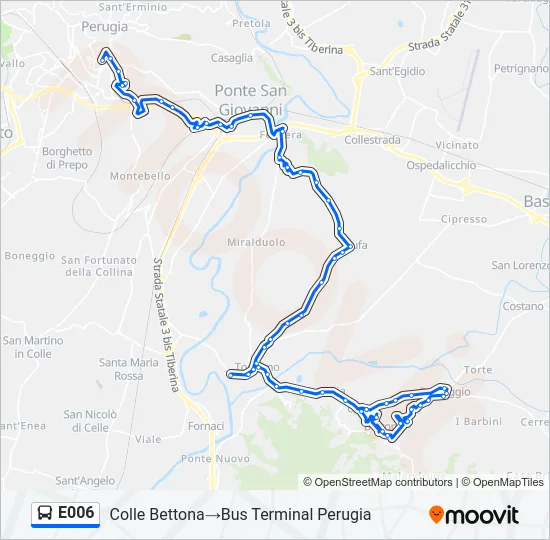 E006 Bus Line Map