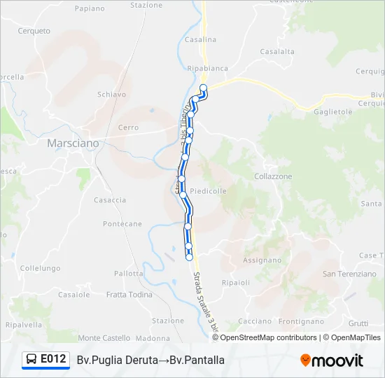 E012 Bus Line Map