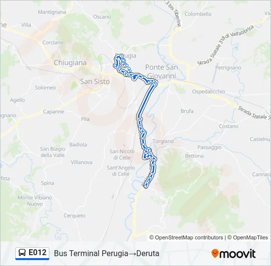 E012 Bus Line Map