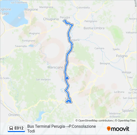 E012 Bus Line Map