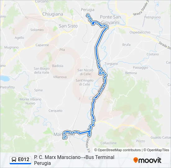 E012 Bus Line Map