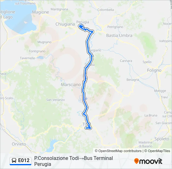 E012 Bus Line Map