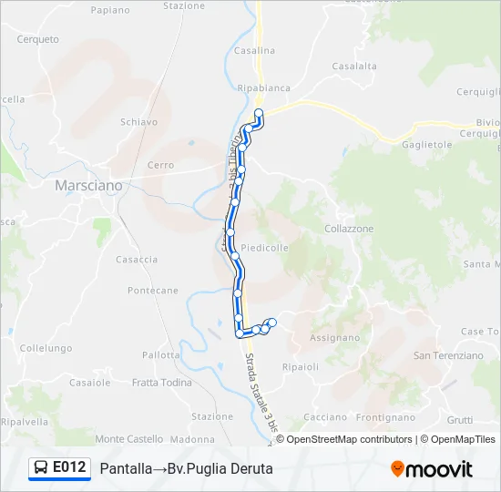 E012 Bus Line Map