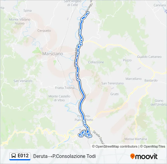 E012 Bus Line Map