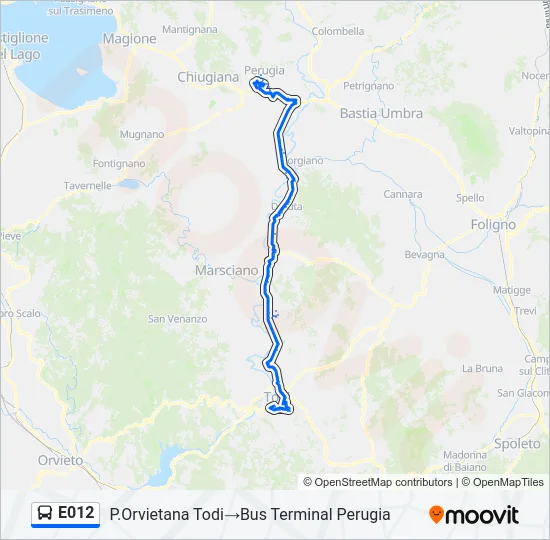 E012 Bus Line Map