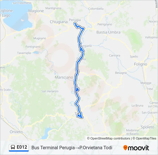 E012 Bus Line Map