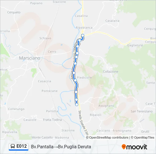 E012 Bus Line Map