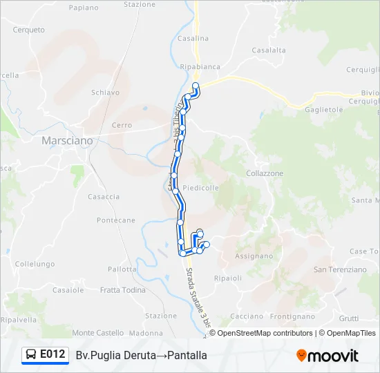 E012 Bus Line Map