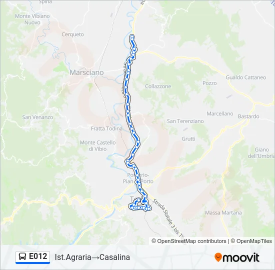 E012 Bus Line Map