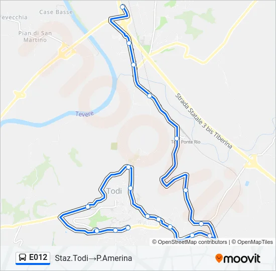 E012 Bus Line Map