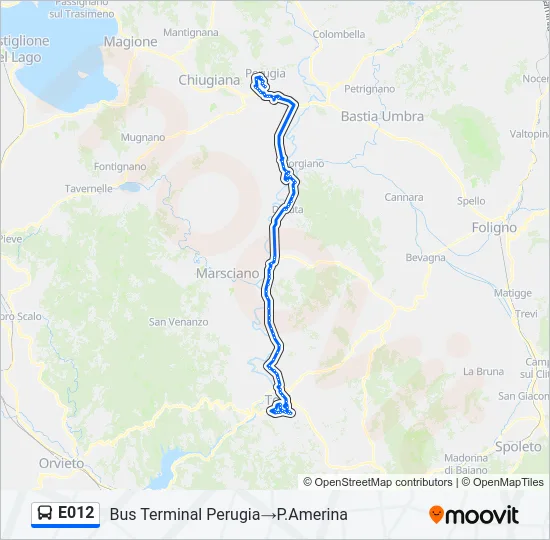 E012 Bus Line Map