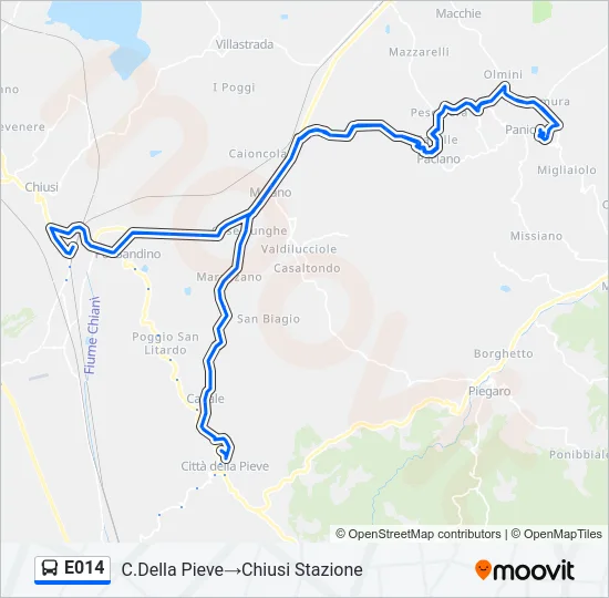 E014 Bus Line Map