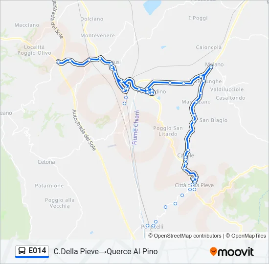 E014 Bus Line Map